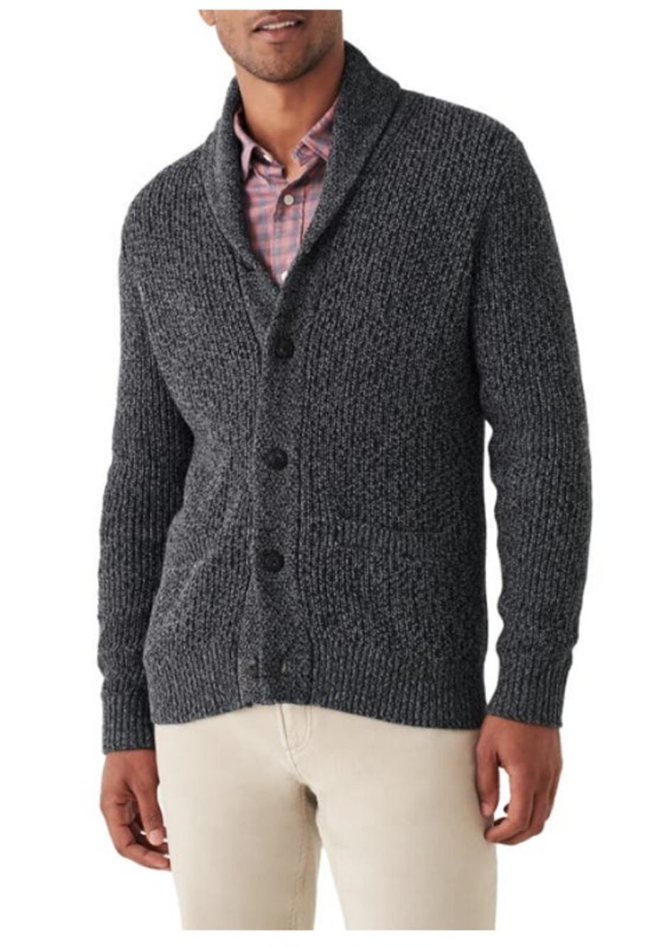 Faherty Marled Cotton Cashmere Shawl Collar Cardigan Mens XXL